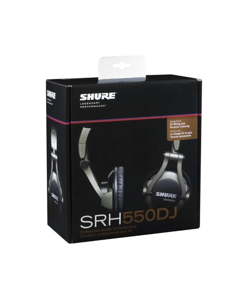 AUDIFONOS SRH550DJ SHURE estuche scaled 1